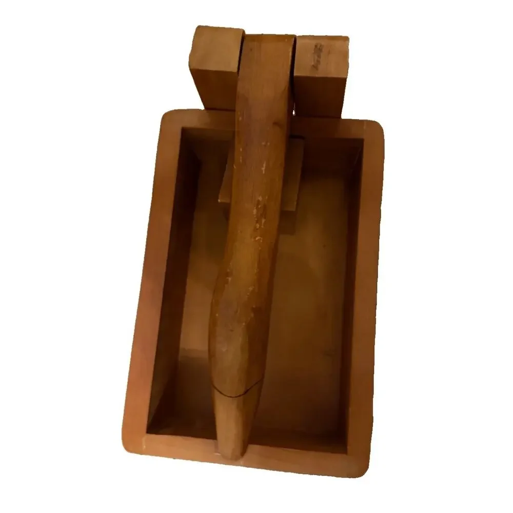 Vintage Wooden Duck Nut Cracker Napkin Holder Wood Box Cabin Decor 3915/68